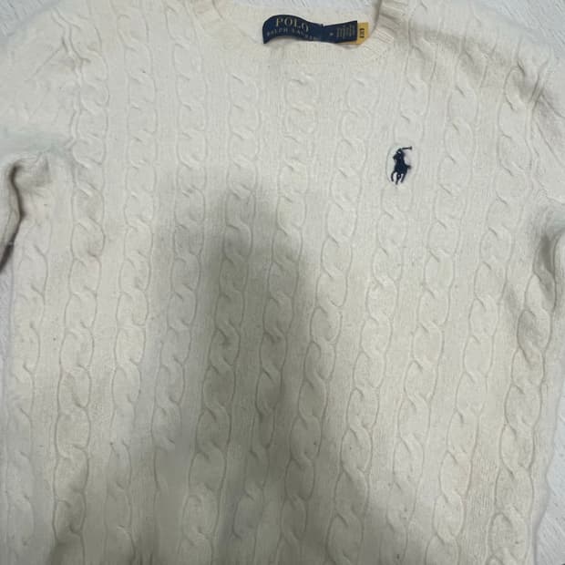 폴로 랄프로렌 아이보리 니트 m