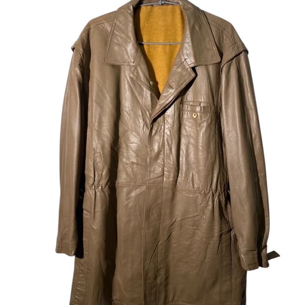 caesar 리얼 레더 코트