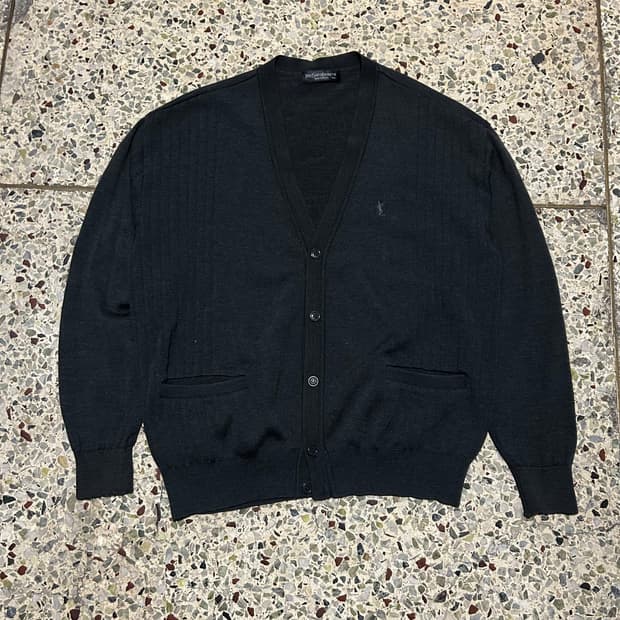 YSL pour homme 퓨어울 블랙 가디건