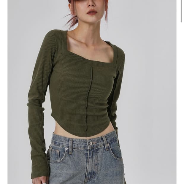 [새상품] 블랙업 스퀘어 긴팔티 블랙컬러