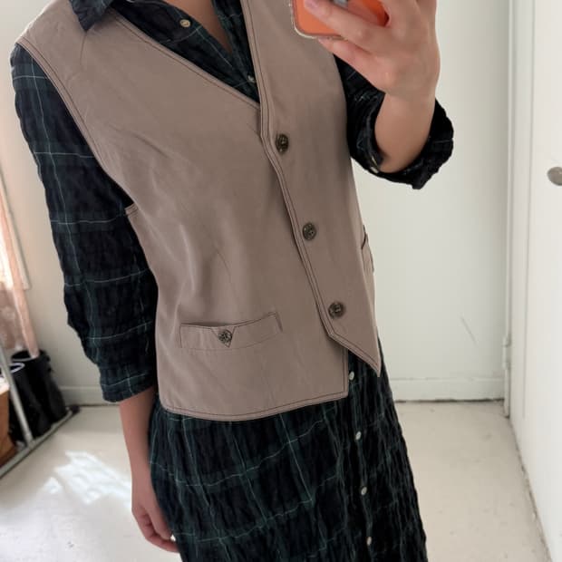 일본빈티지 실크 베스트