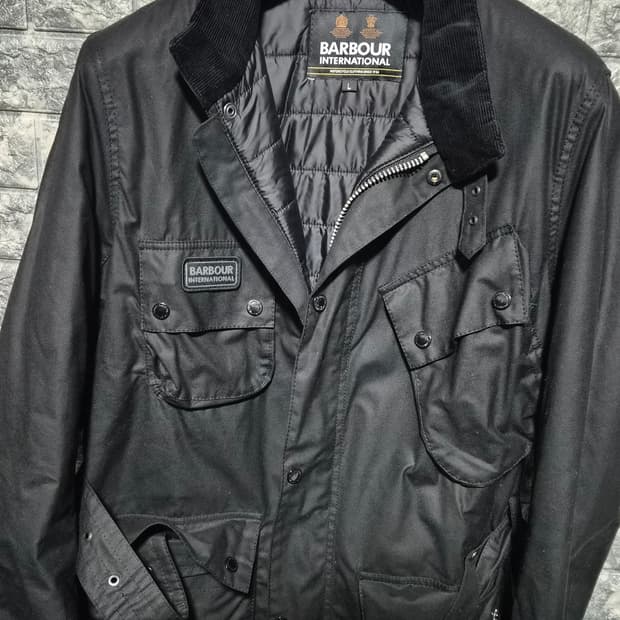 바버 안감 왁스 자켓 L