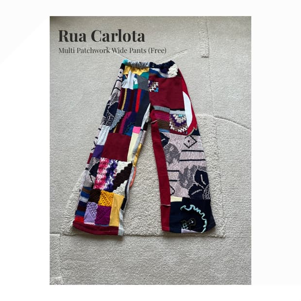 Rua Carlota 멀티 패치워크 와이드 팬츠 (Free)