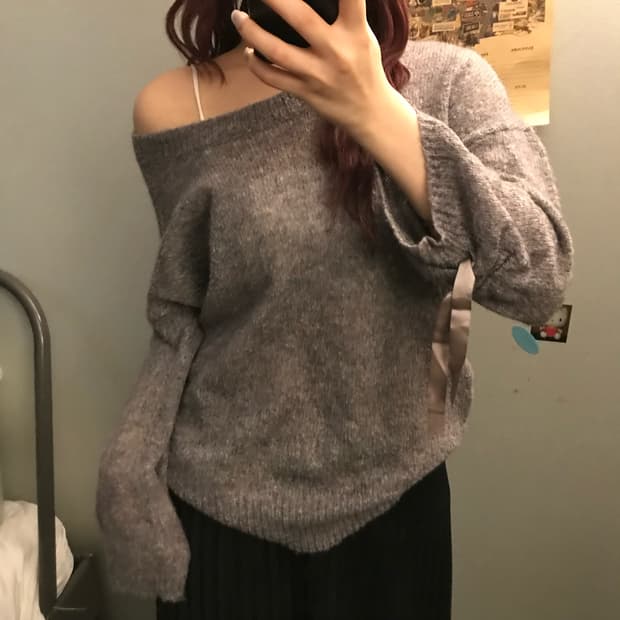 Olive des Olive 올리브데올리브 하구미 라떼갸루 셔링 니트