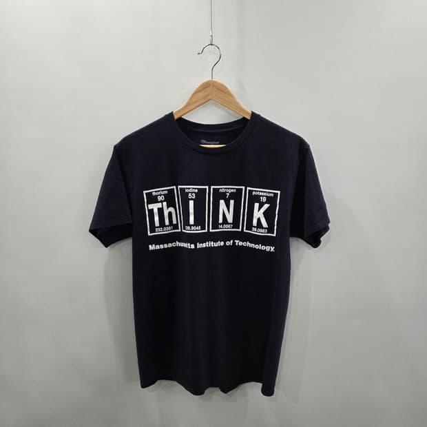 챔피온 프린팅 티셔츠 네이비 M 