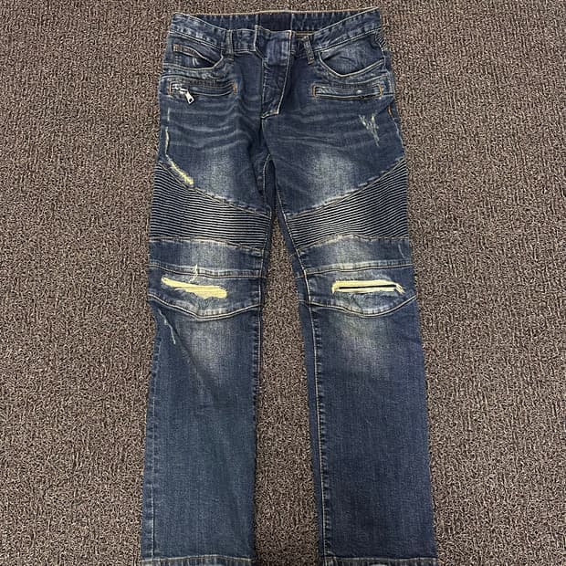 발망 워싱 바이커 데님 청바지 팬츠 32인치