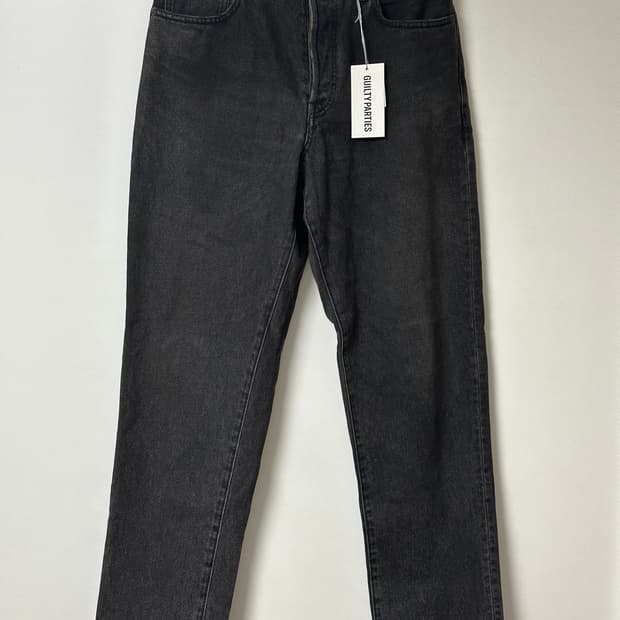 와코마리아X마인데님 테이퍼드 데님 블랙 M