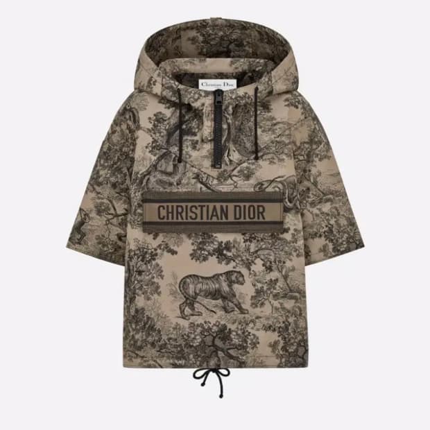 디올 토일 드 주이 반팔 후드 아노락 s