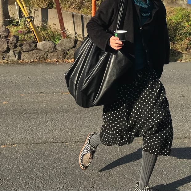 Black comme des garcons dot saruel pants