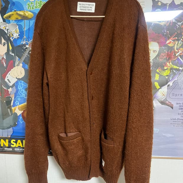 와코마리아 20fw 모헤어가디건 카멜