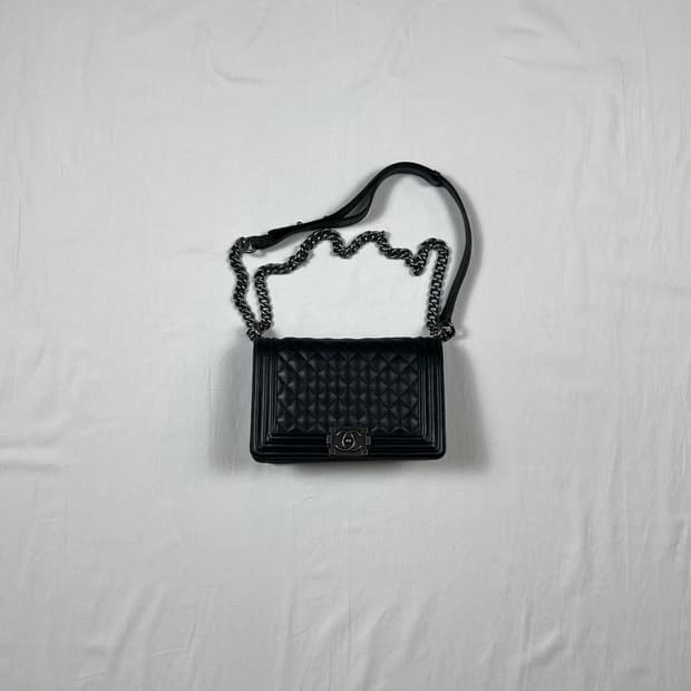 빈티지 cc 로고 가죽 크로스백 가방