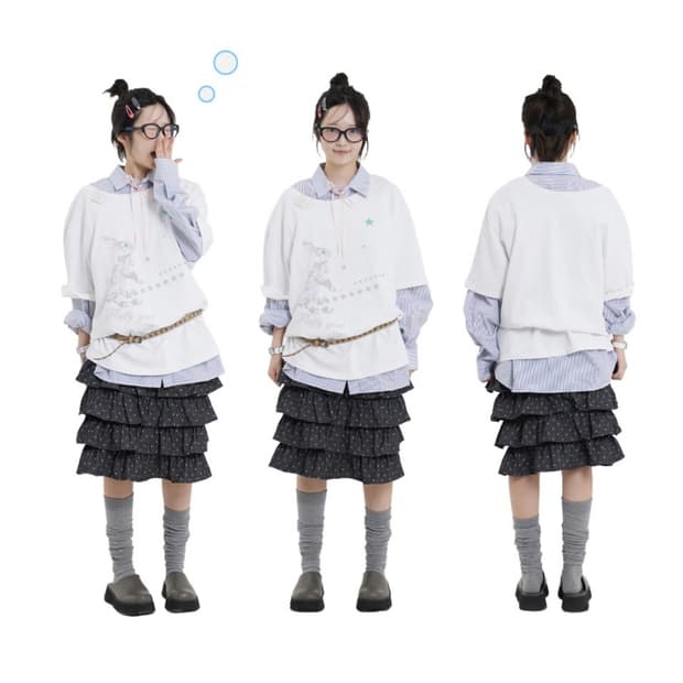 Fluffyhaus Star cancan skirt (black)