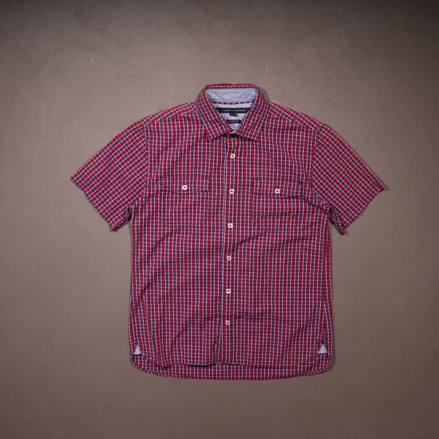 타미힐피거 체크 반팔셔츠 