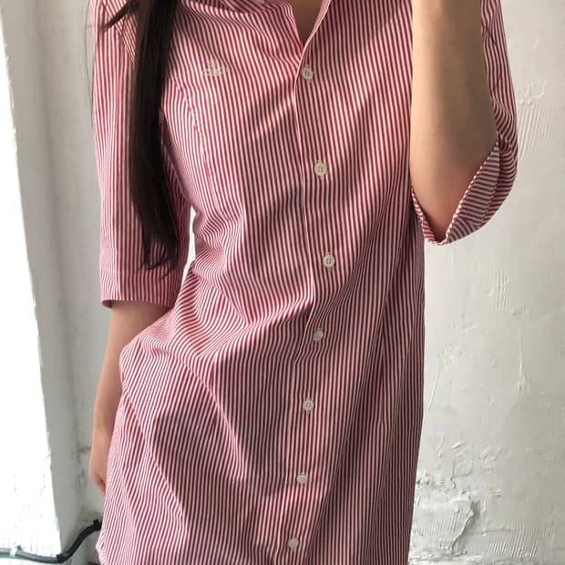 비비안웨스트우드 레드 스트라이프 카르 미디 원피스