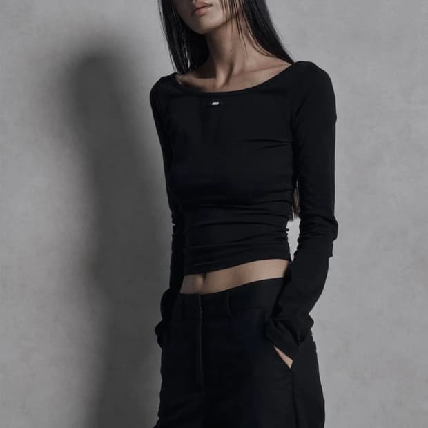 보헤미안 서울 보헴서 베이직 보트넥 티 화이트 블랙 M