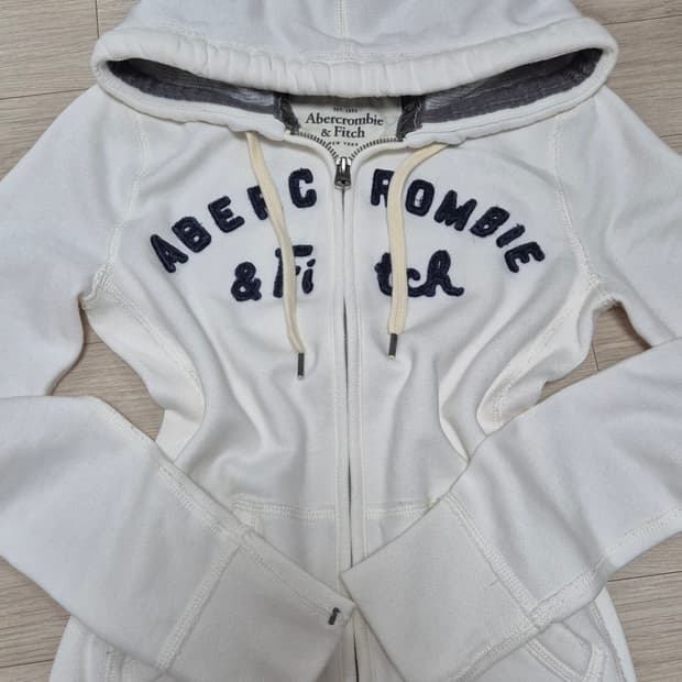 아베크롬비 화이트 후드집업xs