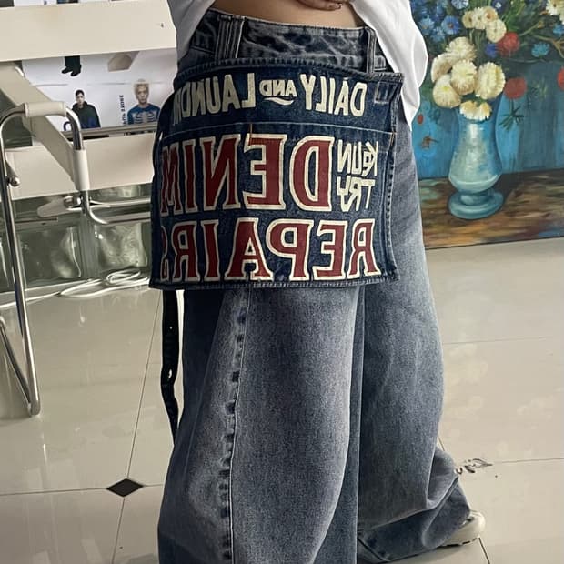 apron denim bag