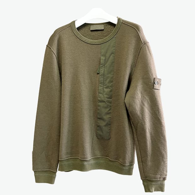 [L/매장판] 스톤아일랜드 고스트피스 카키 맨투맨