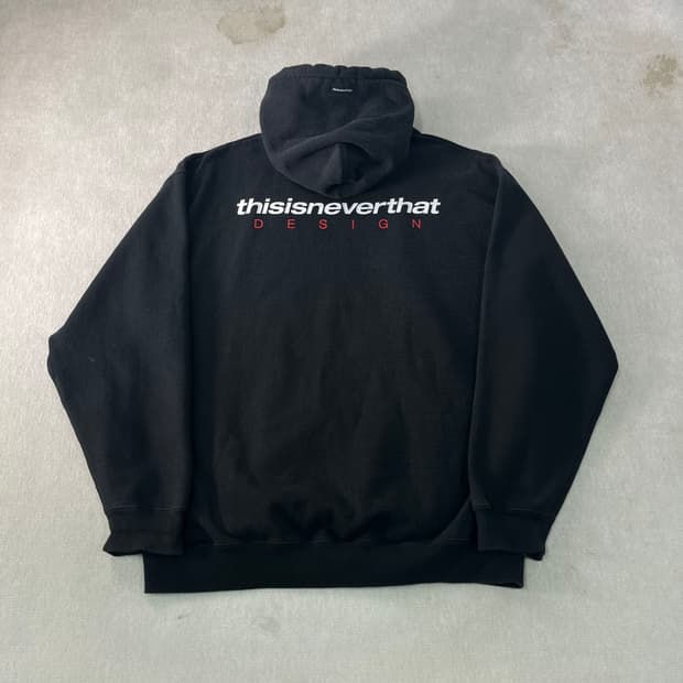 105 디스이즈네버댓 백로고 후드티