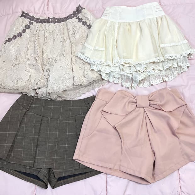정품) 리즈리사 라떼갸루 히메카지 큐롯 스커트 히메갸루 (총4벌 일괄)