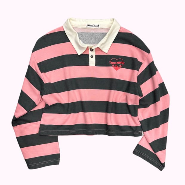 pink stripe logo pk T