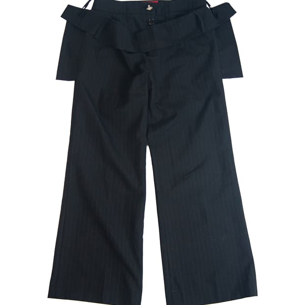 vivienne westwood 레드라벨 도킹 스트라이프 와이드 슬랙스