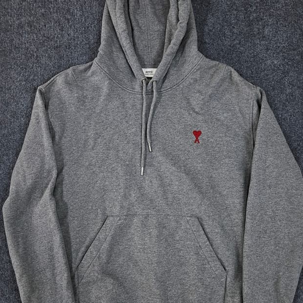 아미 스몰로고 그레이 후드티 급처