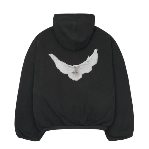 [새상품]이지갭 발렌시아가 워시드 블랙 후드티 XS 사이즈