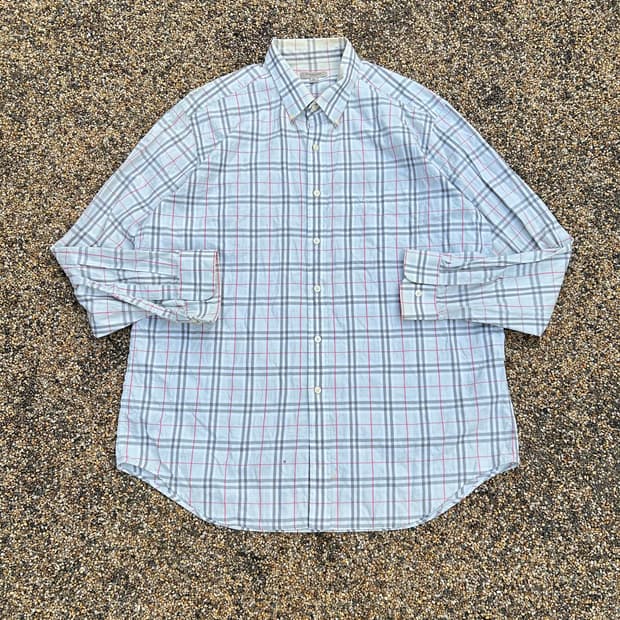 버버리 노바체크 긴팔 셔츠