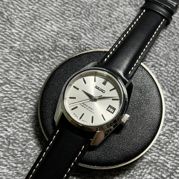킹세이코 샴페인 실버 36mm 커스텀 새상품