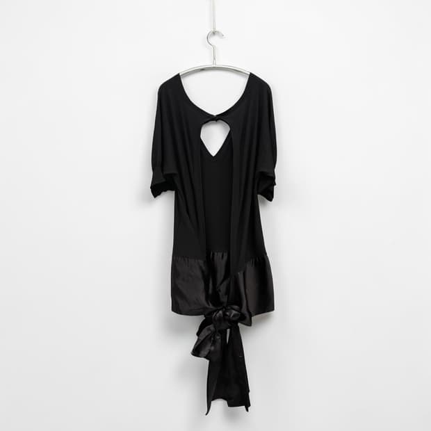 Sacai ad2007 wrap detail knit top