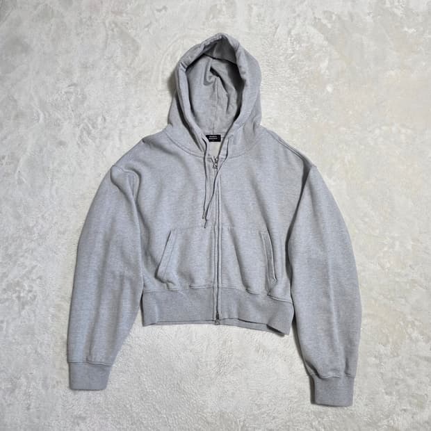 (M)여성 무신사 스웻 크롭 후드집업 