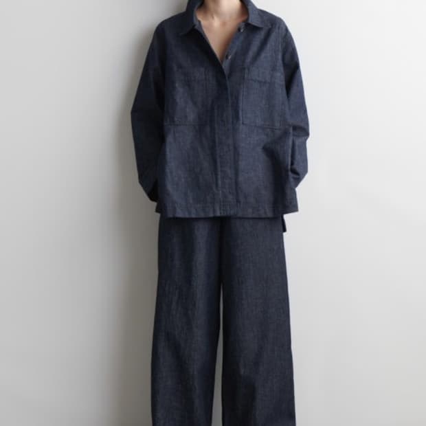 코스 타이 사이드 데님 셔츠