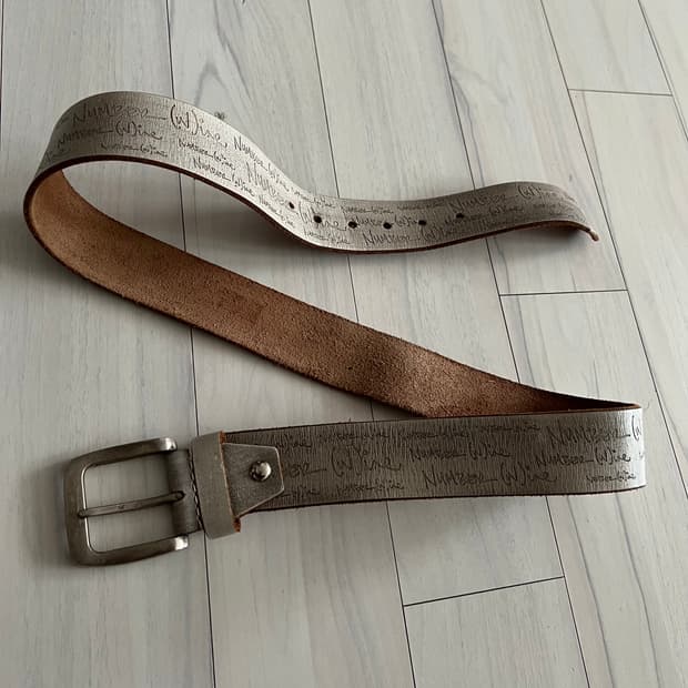 넘버나인 가죽 벨트