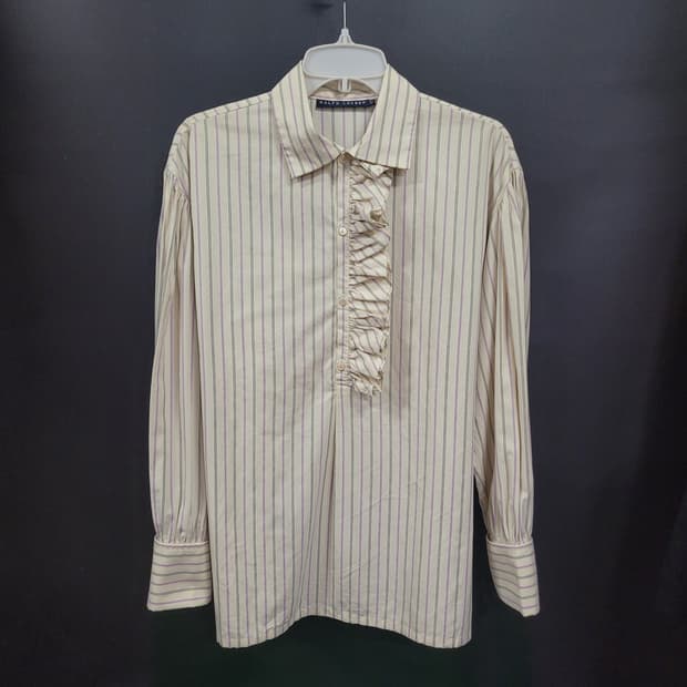 Ralph Lauren 랄프로렌 스트라이프 오버핏 프릴 셔츠