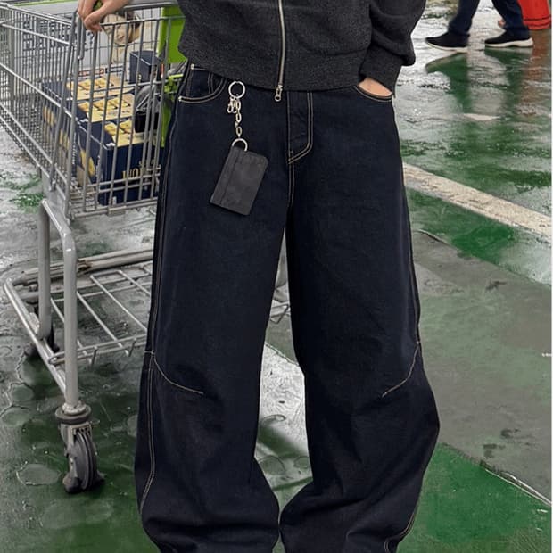 도흐 커브드 사이드 핀 생지데님(m)