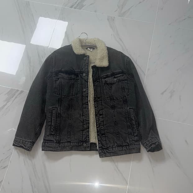 자라키즈 164cm 청자켓 데님자켓 플리스 후리스 겨울 아우터 뽀글이