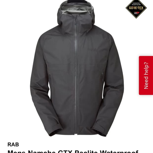 랩 rab 남체 namche 팩라이트 그래파인 US.L
