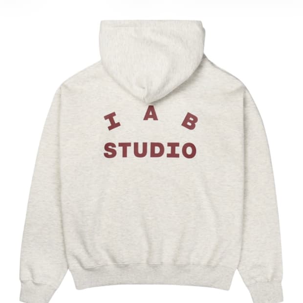 아이앱스튜디오 후드티 오트밀 버건디