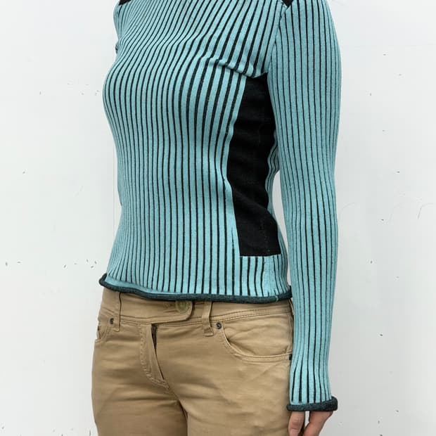 10s Calvin Klein Contour Panel Rib Knit