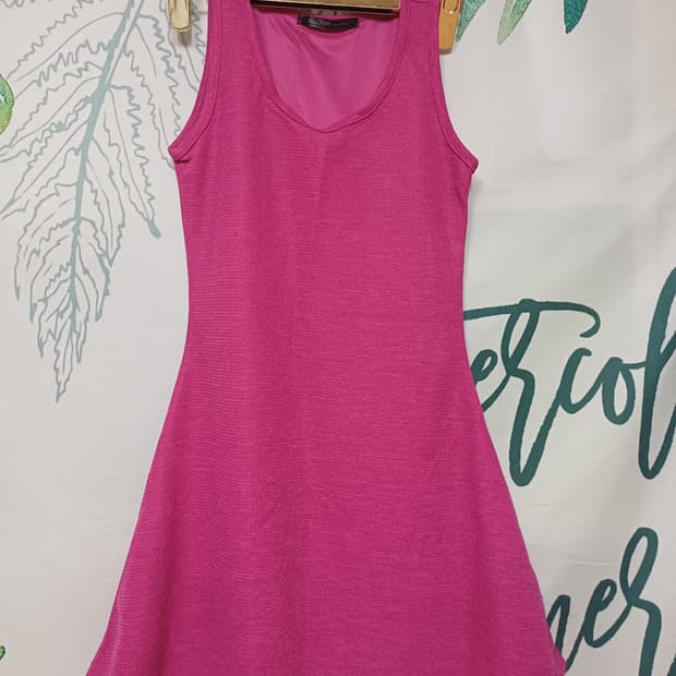 새제품/핑크 니트 나시 원피스