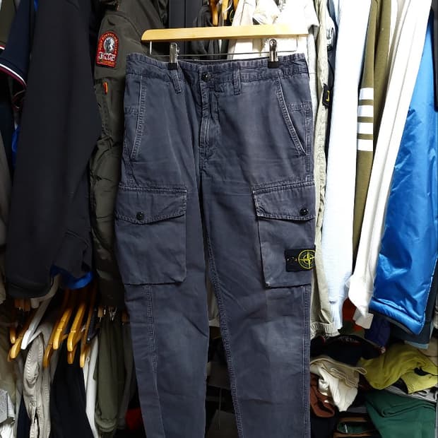 스톤아일랜드 카고 바지 블랙 w30 백화점판