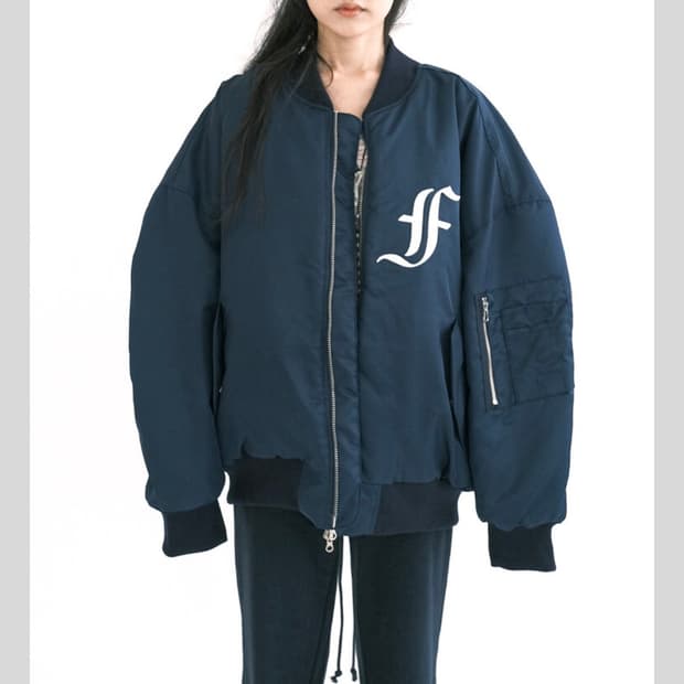 샵페어리 봄버 자켓 네이비
