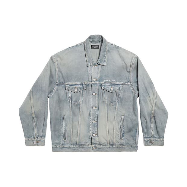 발렌시아가 미러 로고 재패니스 데님 트러커 자켓
