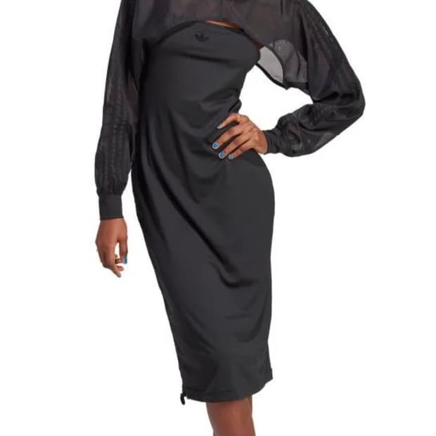 아디다스 슬립 원피스 + 시스루 볼레로