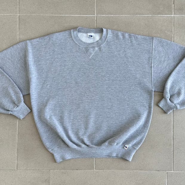 90s 빈티지 러셀 스웻셔츠 그레이 XL USA