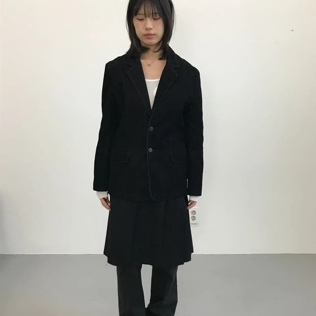 R.Straushatte Herringbone Wool Blazer