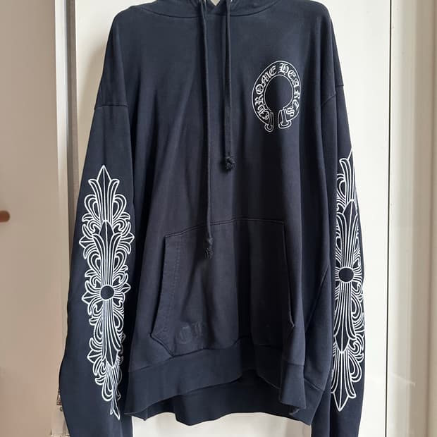 Chrome Hearts 크롬하츠 플로랄 말발굽 후드 블랙 S
