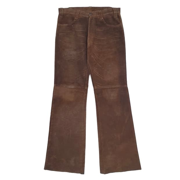 리바이스 lvc 스웨이드 플레어 레더 팬츠