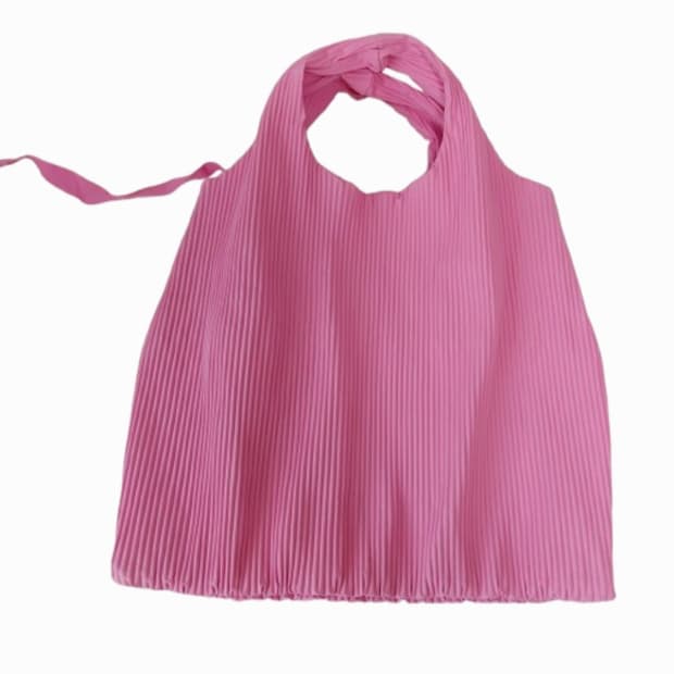 코스 플리츠 토트백 핑크 발레코어